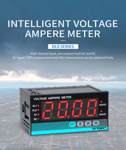 Voltímetro de 4 dígitos con 2 bucles, voltímetro de entrada Multicanal, medidor de corriente de voltaje Ac - Product Image 4