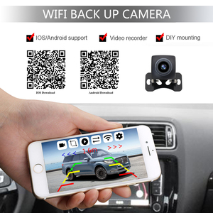 WIFI车载摄像头带传感器停车自动倒车备用雷达检测器倒车无线车载摄像头汽车驻车传感器4个传感器 - Product Image 6