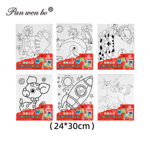 Panwenbo alta calidad 6 patrones diferentes lienzo predibujado con pintura enmarcada y lienzo SIP para adultos lienzo estirado - Product Image 2