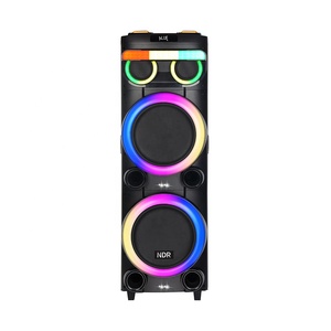 Portable Dual 12 Inch Private Model BT Party Wooden Speaker with Deep Bass Sound Quality, RGB Lighting Effects NDR-21280 - Product Image 2