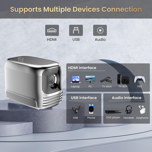 Batería integrada para exteriores 30000mAh Mini proyector recargable 1080P 4K 260ANSI portátil inteligente Android 11 Video Projector - Product Image 5