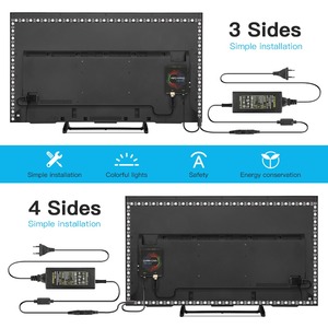 USB 5050 RGB rüya renk ortam TV kiti için masaüstü bilgisayar ekran arka plan led şerit ışık - Product Image 6