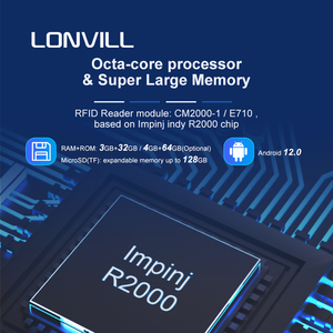 OEM NFC 2D <strong>QR</strong> <strong>Code</strong> <strong>Scanner</strong> Industrial Rugged PDAs <strong>Android</strong> Data Collector With Long Range UHF RFID Reader - Product Image 4