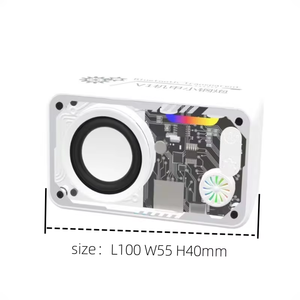 V1便携式蓝牙扬声器，高保真3D环绕声蓝色发光二极管灯内置麦克风低音炮类型 - Product Image 6