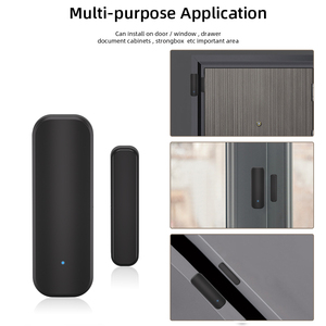 Tuya Zigbeeドアと窓の開口部センサー黒色ドアマグネット検出器は、ホームセキュリティのためにTuyaゲートウェイと連携します - Product Image 3