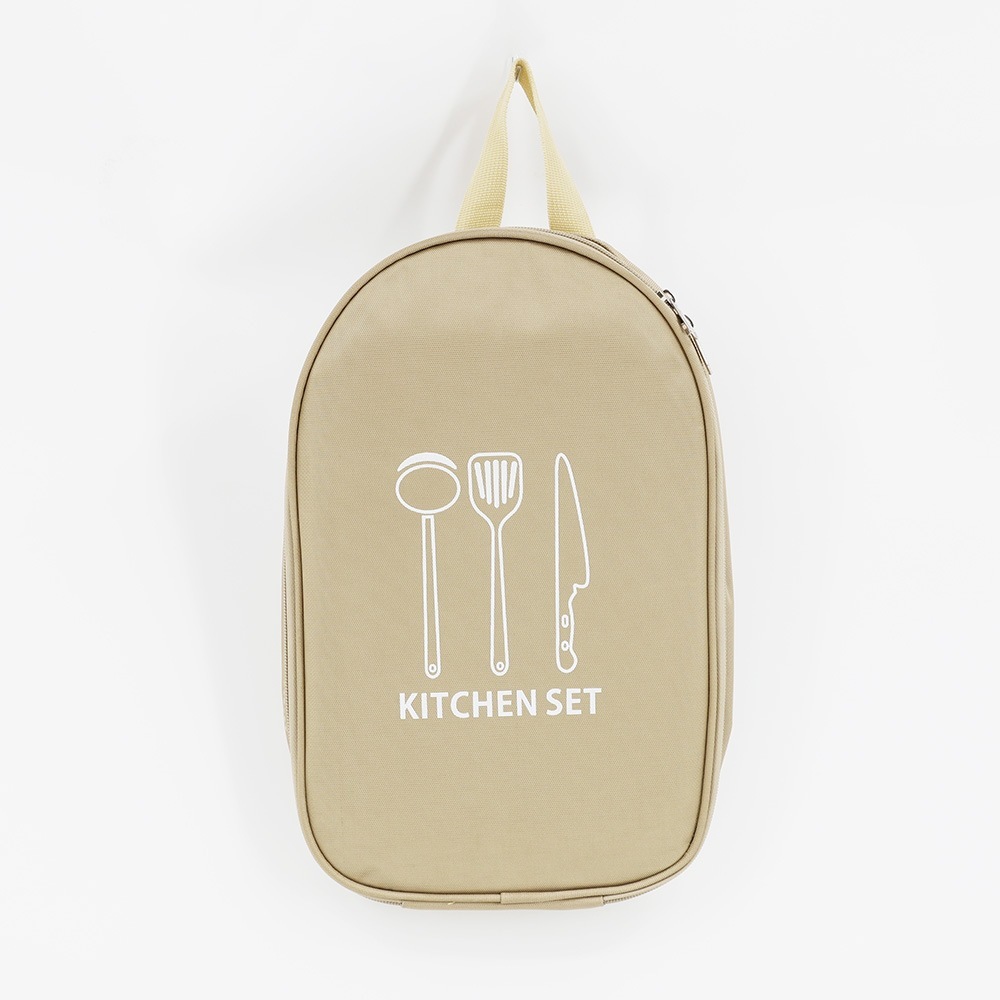 Bolsa de almacenamiento de utensilios de cocina caqui