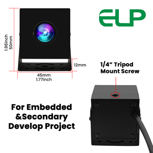ELP 12megapixel USB fotocamera Plug and Play per Linux Raspberry Pi Windows No distorsion Lens 120fps 1080P Webcam per Glof Swing