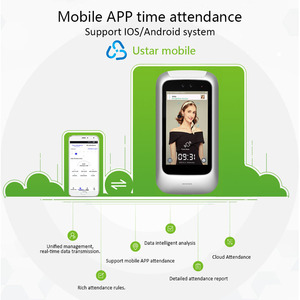 Uface5lite Linux WIFI AI Biometric Face QR Code RFID Card riconoscimento APP Mobile presenze e controllo accessi sistema Cloud