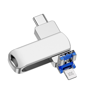 4合1 USB闪存128GB闪存微型USB Type-C 256GB闪存驱动器和适用于手机/Android/MacBook智能手机的USB 3.0端口 - Product Image 1