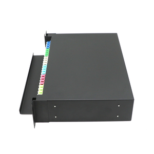 Sliding type factory support 1U 2U 24 48 port SC LC FC SM MM black white color metal ODF fiber <strong>patch</strong> <strong>panel</strong> - Product Image 5