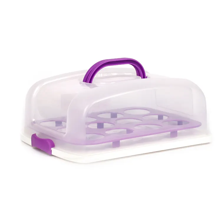 Square Cake Shape Retainer Round cake holder 10 "cake box holder with handle portable cake and cupcake carrier