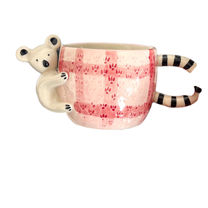Hand Painted Ceramic Milk <strong>Mugs</strong> for <strong>Easter</strong> Cute Rabbit <strong>Mug</strong> 260ml Originality Lattice Pattern Cups with Saucer - Product Image 6