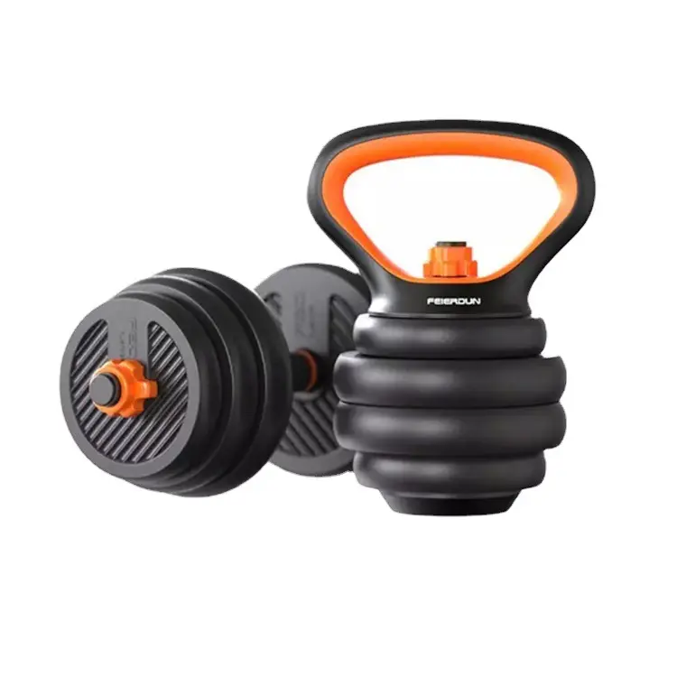 Felton dipped dumbbells 남성 체육관 고무 코팅 kettlebells 홈 무게 조절 아령 바벨 아령