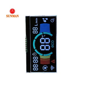 schwarz-weiß-va-monitor mit kundendefinierten 5 6 pin seriellen hintergrundbeleuchtung 7-segment-zog-lcd für temperaturanzeige - Product Image 2