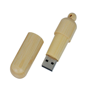 批发竹木USB 2.0闪存盘矩形卡式512MB带定制标志 - Product Image 6
