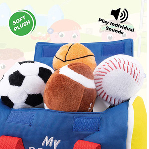 Etna benim spor paketi peluş oyuncak yumuşak yürümeye başlayan duyusal egzersiz doğum günü için Squeak özelliği ile interaktif oyuncak dolu PP malzeme - Product Image 4