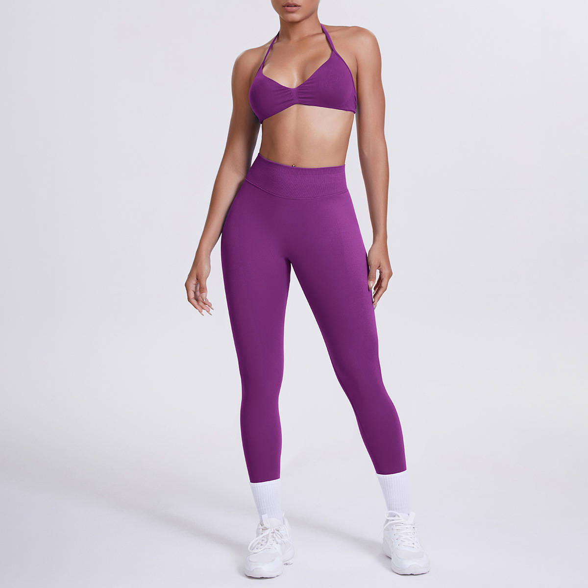 Conjunto de sujetador y pantalón - morado ciruela