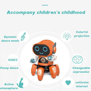 Çocuklar akıllı elektronik insansı Robot oyuncak ahtapot akıllı B/o altı pençeleri yürüyüş Bumble arı mekanik dans eden Robot hafif müzik - Product Image 6