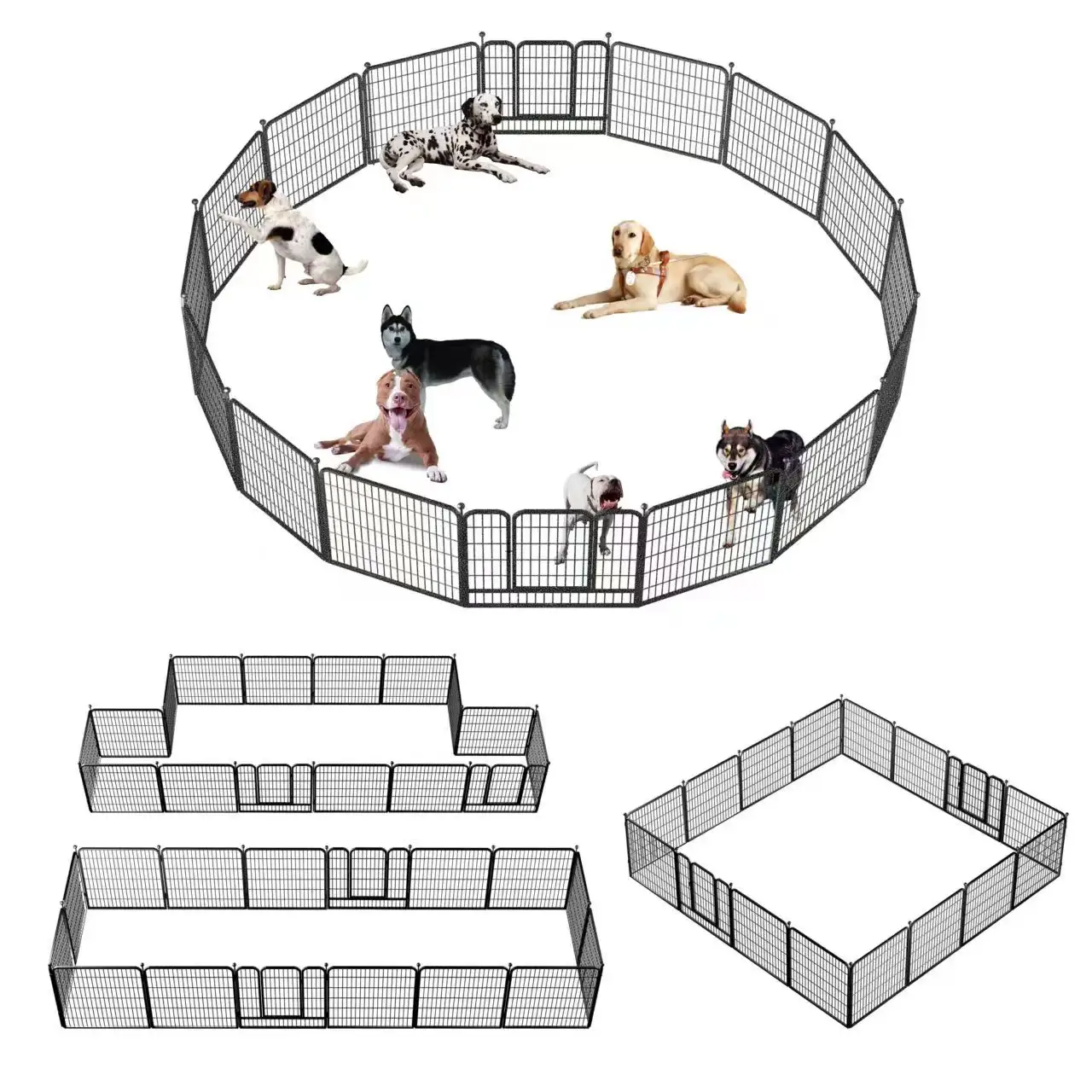 Kullanılan ucuz taşınabilir kapalı çelik Pet köpek örgü kalemler ve çit köpekler için