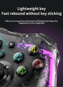S03 прозрачный регулируемый RGB бликовые огни 2,4 г Bluetooth геймпад контроллер для коммутатора ПК Android V3 IOS Беспроводная Элитная ручка - Product Image 5