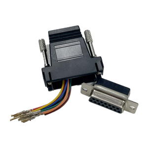 RJ45 a D-Sub Conector de 15 pines RS232 a RJ45 Cabeza de computadora DB15 Hembra Macho a RJ45 a Conector VGA - Product Image 5