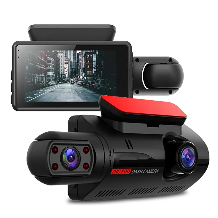المزدوج 2 عدسة كاميرا أمامية للسيارات وقوف السيارات رصد سيارة كاميرا سيارة ثنائية العدسة 1080P حلقة تسجيل مركبة الأمن كاميرا