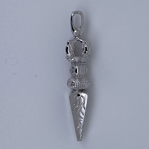 Platinum 950 Buddhist Vajra Dorje Phurba Pendant 3D Amulet Meditation Yoga <strong>Inspired</strong> Necklace Pendant Decorations for Home - Product Image 4
