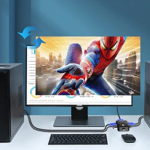 SY 2 Port USB VGA <strong>KVM</strong> <strong>Switch</strong> for 2 Computers Share <strong>1</strong> Monitor Keyboard Mouse Printer 2 <strong>KVM</strong> Cables VGA <strong>KVM</strong> <strong>Switch</strong> for Keyboard