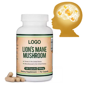 Lions Mane Mushroom Capsules Premium Supplement und Ganoderma Lucidum zur Verwendung in täglichen Routinen unterstützen die Mind Memory-Funktion - Product Image 1