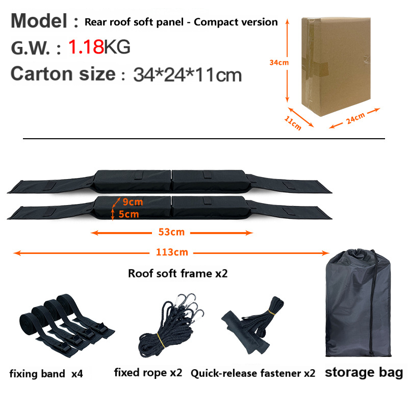 Version compacte - Toit à ossature souple - 1,18 kg