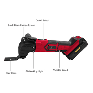 Hot Sale 18V 20V Li-ion Battery Powered Handheld <strong>Variable</strong> <strong>Speed</strong> Cordless <strong>Multi</strong> Function Cutter <strong>Oscillating</strong> <strong>Tool</strong> Kit With Blades - Product Image 4