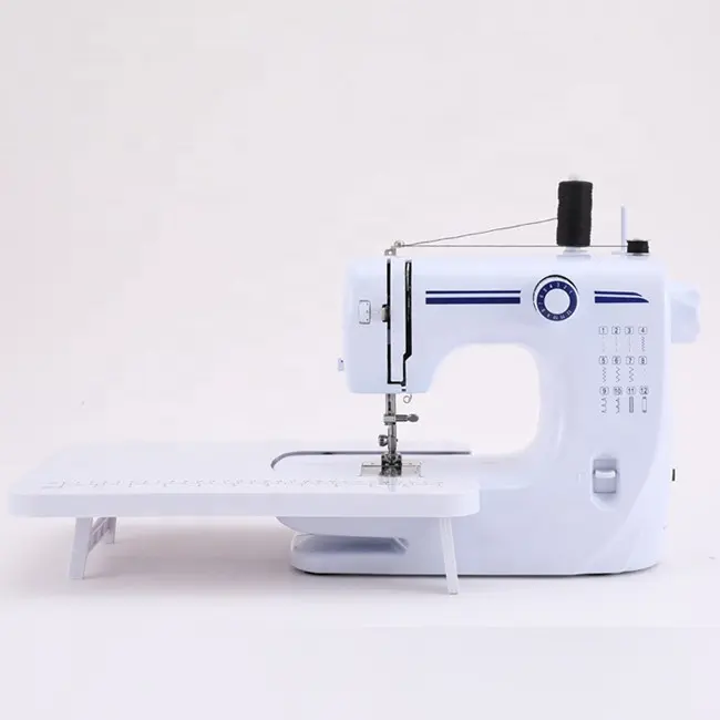 Máquina de coser de cuero para el hogar, dispositivo eléctrico portátil de 12 puntadas, Zigzag