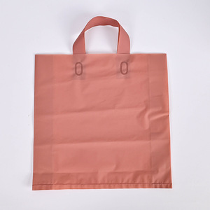 Custom Soft Loop <strong>Handles</strong> LDPE/HDPE Tote Shopping Plastic <strong>Bag</strong> with Own logo for Clothing Packaging - Product Image 2