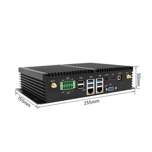 มินิพีซีไม่มีพัดลม I3 I5 I7ซีพียู Intel Core พร้อมสายแลน6 * USB 6 * COM RS485/232 GPIO ซิมพอร์ต - Product Image 1