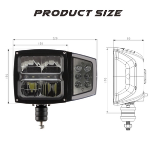 ไฟหน้า Led แบบรวมสำหรับรถแทรกเตอร์,ไฟหน้าลำแสงสูงต่ำ38W ไฟคันไถหิมะ Led - Product Image 4