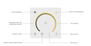 Dimmer LED Controller DC12 ~ 24V CCT pannello a parete Touch Panel Controller LED - Product Image 5