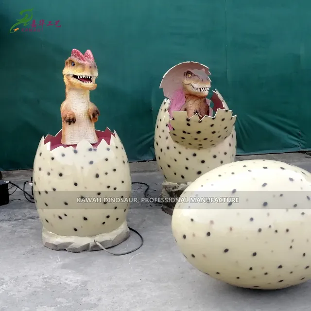 Kawah Handmade Dinosaur realistico Animatronic Dinosaur Egg Group decorazione fotografica del parco