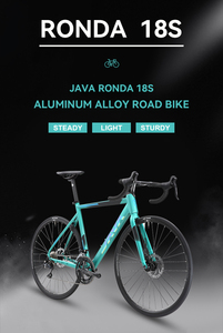 JAVA RONDA bici da strada 18 velocità 2022 OEM lega di alluminio 700C un manubrio 18 S bici da corsa freni a doppio disco bicicletta per adulti - Product Image 2