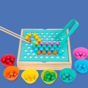 2 in1レインボーソーティングゲームチェス排除おもちゃクリップビーズゲーム - Product Image 6