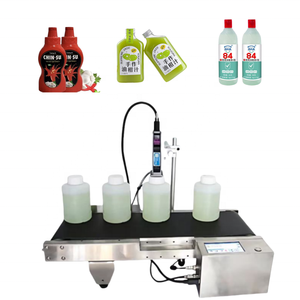 Mini máquina de impresión Impresión de fecha Codificación Máquina de etiquetado de tarros Impresora de inyección de tinta para máquinas de codificación de tapas de botellas Línea de producción