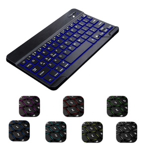 工場ポータブルスリムワイヤレスバックライトキーボードミニBluetoothキーボードiOSWindows Androidフォンタブレット用 - Product Image 3