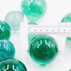 Toptan doğal taşlar halk el sanatları yeşil florit küreler gökkuşağı kristal top fengshui dekorasyon için - Product Image 6