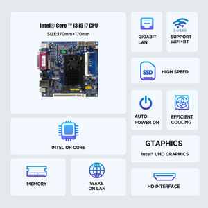 Intel I5 Procesador DDR3 Tarjeta SIM de doble núcleo LVDS Mini Itx Placa base Doble SATA Integrado 512GB 2 DDR4 DIMM Intel HD Graphics - Product Image 2