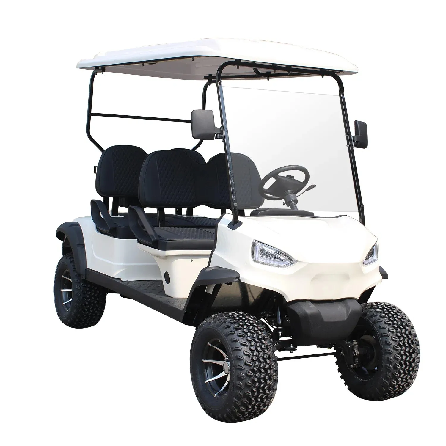 Offre Spéciale 72V chariot de golf électrique pour 4 personnes véhicule tout-terrain chariot de golf électrique de protection de l'environnement à 4 roues