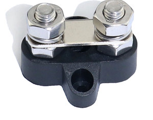 Bus Bar Terminal Block -<strong>M8</strong> (5/16&quot;) Stainless Steel Dual Heavy-Duty Terminal Stud Power With Connecting Link - Product Image 1