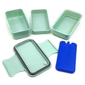 Piknikler için yalıtımlı çift yemek kabı japon Bento kutusu pp sebzelik kutusu - Product Image 4
