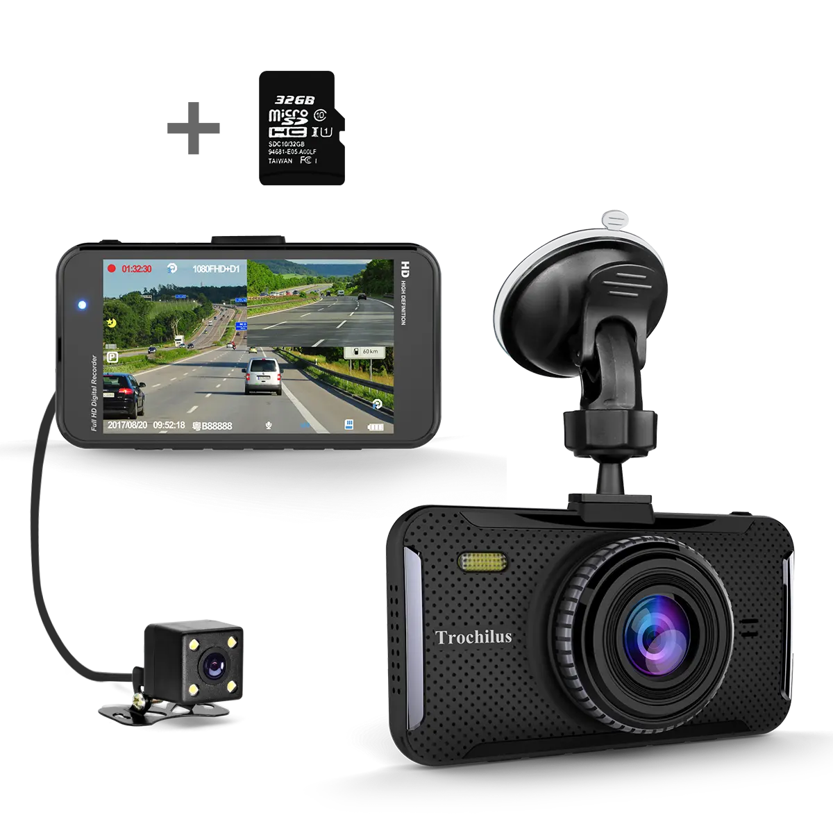 FHD1080P דאש מצלמת NTK 96658 DVR סוללה מצלמה עם סופר ראיית לילה לרכב קופסא שחורה