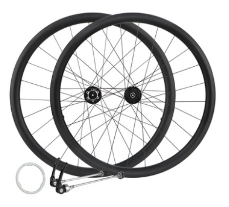 black rim height 38mm six-bolt quick release