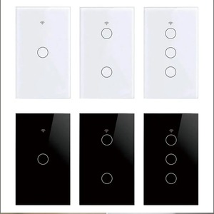 1组黑色触摸图亚智能生活灯无线传感器智能开关应用遥控器无中性线阿列克谢谷歌主页 - Product Image 3