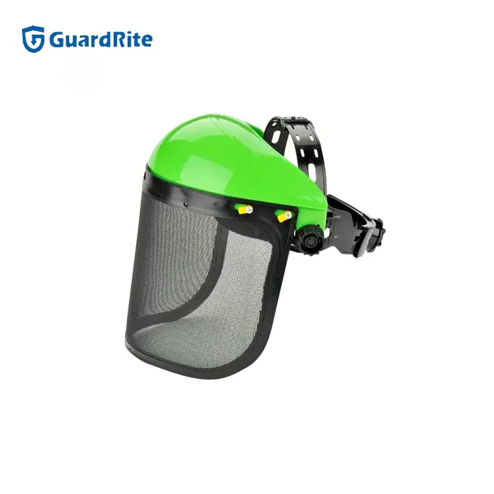 High quality flip-up headgear grid face shield for garden Forestry working